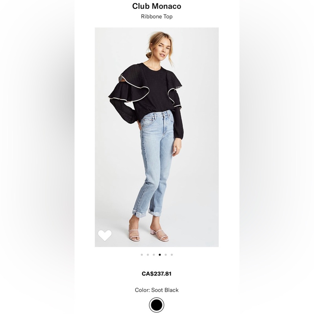 (SOLD)CLUB MONACO Ribbone Top - Picture 2 of 2